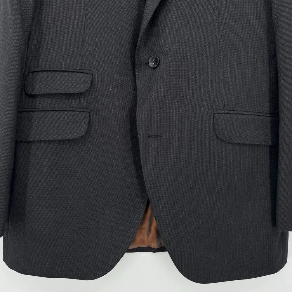 BEN SHERMAN Dark Gray 3 Pocket 2 Button Blazer Jacket Size 38R